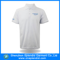 Custom Design Fashion Clothes Pure White Polo Shirt with Embroidery